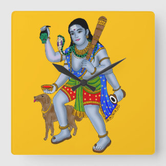 Horloge Carrée Lord Bhairava Wall Clock
