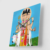 Horloge Carrée Lord Dattatreya Clock (Angle)