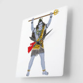 Horloge Carrée Lord Shiva Clock (Angle)