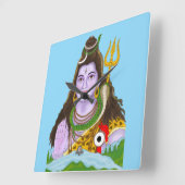 Horloge Carrée Lord Shiva Wall Clock (Angle)