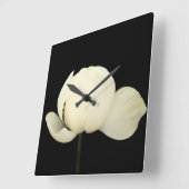 Horloge Carrée Lotus Bud (Angle)