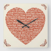 HORLOGE CARRÉE LOVE (Recto)