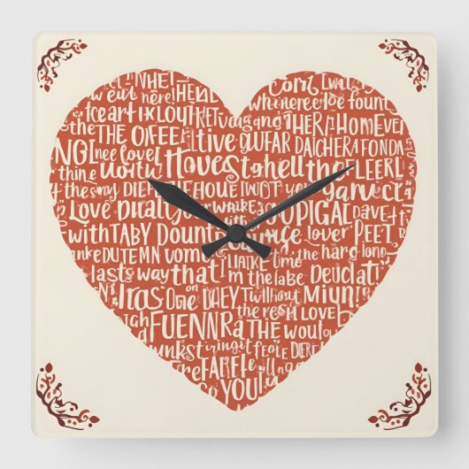 HORLOGE CARRÉE LOVE (Recto)