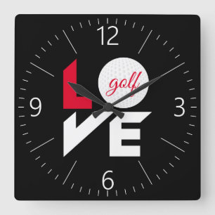 Horloge Carrée Love golf