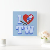 Horloge Carrée Love Taiwan slippers (Maison)