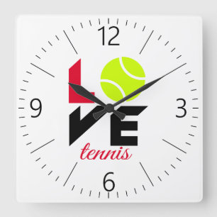 Horloge Carrée Love tennis