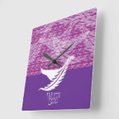 HORLOGE CARRÉE LOVE WHITE BIRD BY MASANSER (Angle)