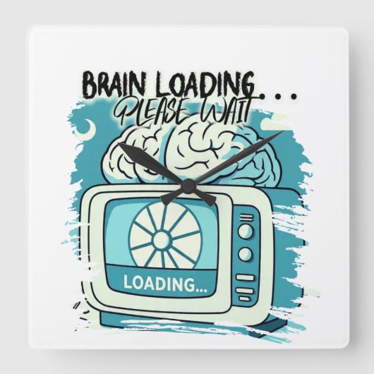 Horloge Carrée lovely brainloading design (Recto)