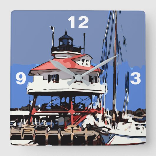 HORLOGE CARRÉE LUMIÈRE À POINTE DROITE (Recto)