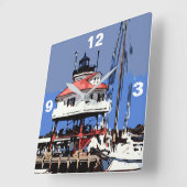 HORLOGE CARRÉE LUMIÈRE À POINTE DROITE (Angle)