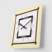 Horloge Carrée Lumière Art déco (Angle)