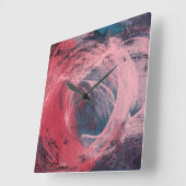 Horloge Carrée Lumière rose I (Angle)