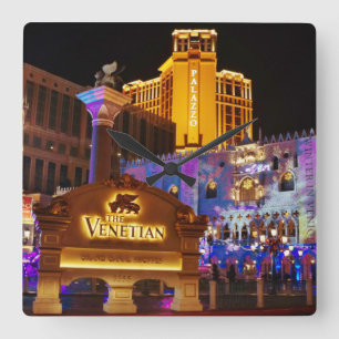 Horloge Carrée Lumières de soirée décoratives Venetian Las Vegas