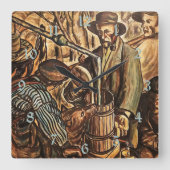 Horloge Carrée Lune faisant blanc éclair Whiskey Liqueur (Recto)