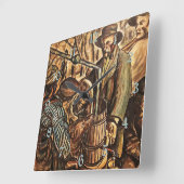 Horloge Carrée Lune faisant blanc éclair Whiskey Liqueur (Angle)