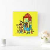 Horloge Carrée Lune ou buste ! (Maison)