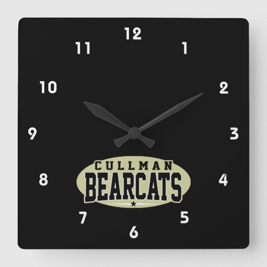 Horloge Carrée Lycée Cullman; Bearcats (Recto)