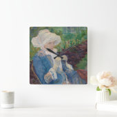 Horloge Carrée Lydia Crocheting in the Garden at Marly (Maison)