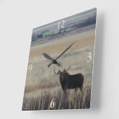 Horloge Carrée M3 Bull Moose sur Farmland (Angle)