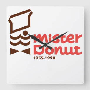 Horloge Carrée M. Donut, M. Donut