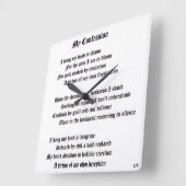 Horloge Carrée Ma confession (Angle)