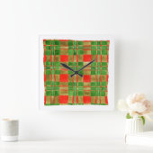 Horloge carrée MAC GREGOR TARTAN (Maison)