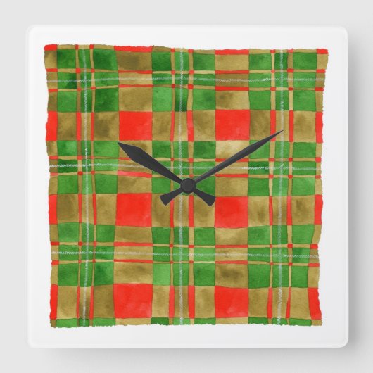 Horloge carrée MAC GREGOR TARTAN (Recto)