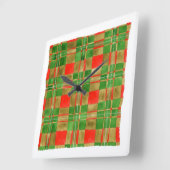 Horloge carrée MAC GREGOR TARTAN (Angle)