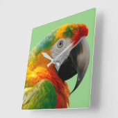 Horloge Carrée Macaw (Angle)