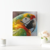 Horloge Carrée Macaw Parrot (Maison)