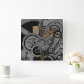 Horloge Carrée Machines de Steampunk (Maison)