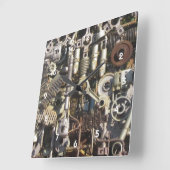 Horloge Carrée Machines mécaniques Steampunk (Angle)