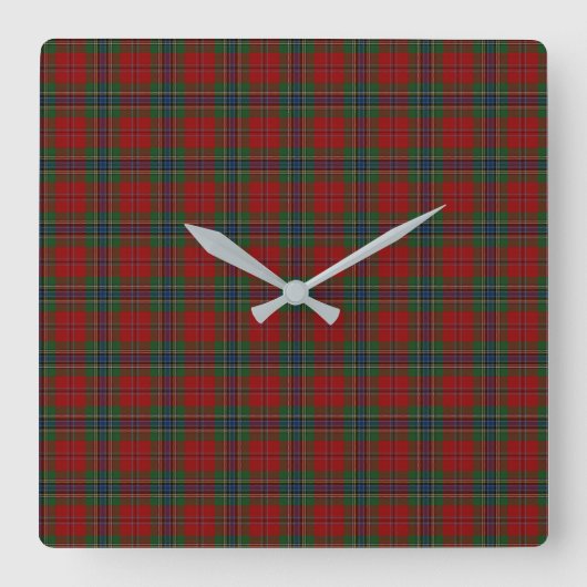 Horloge Carrée Maclean Tartan Scottish Modern MacLean de Duart (Recto)