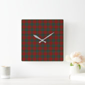 Horloge Carrée Maclean Tartan Scottish Modern MacLean de Duart (Maison)