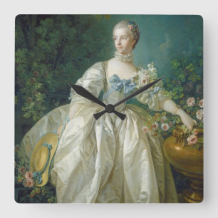 Horloge Carrée Madame Bergeret, C. 1766 (huile sur la toile)
