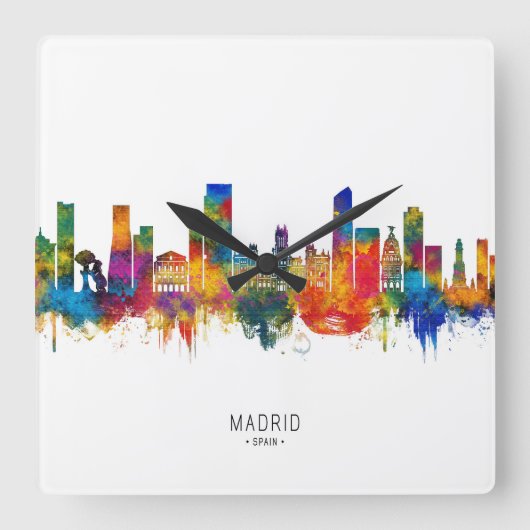 Horloge Carrée Madrid Espagne (Recto)