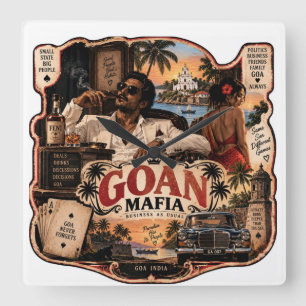 Horloge Carrée Mafia Goanais – Fierté de Goa