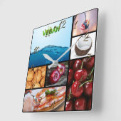 Horloge Carrée Magasin végétalien (Angle)