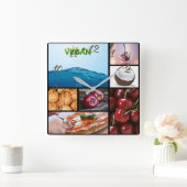 Horloge Carrée Magasin végétalien (Maison)