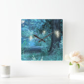Horloge Carrée Magic night Fairy Clock (Maison)
