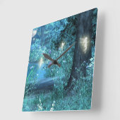 Horloge Carrée Magic night Fairy Clock (Angle)
