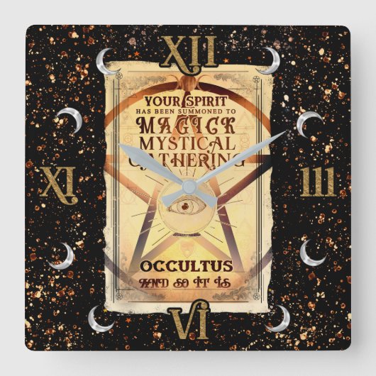 Horloge Carrée Magick Mystical Gthering Magic Fortune Teller Eye (Recto)