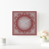 Horloge Carrée magie rouge (Maison)