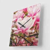 Horloge Carrée Magnolia (Angle)