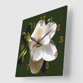Horloge Carrée Magnolia (Angle)