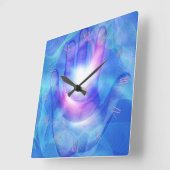 Horloge Carrée Main lumineuse (Angle)