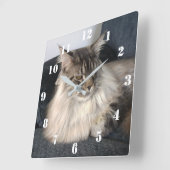 Horloge Carrée Maine Coon (Angle)