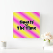 Horloge Carrée Maintenant est l'horloge murale (Maison)