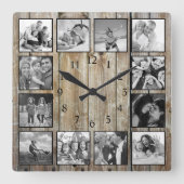 Horloge Carrée Maison de ferme moderne Famille Rustique Collage p (Recto)