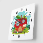 Horloge Carrée Maison de l'école Apple (Angle)